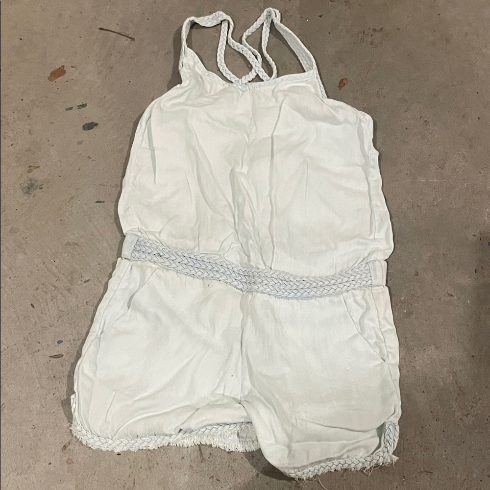 Tractr White Kids Romper